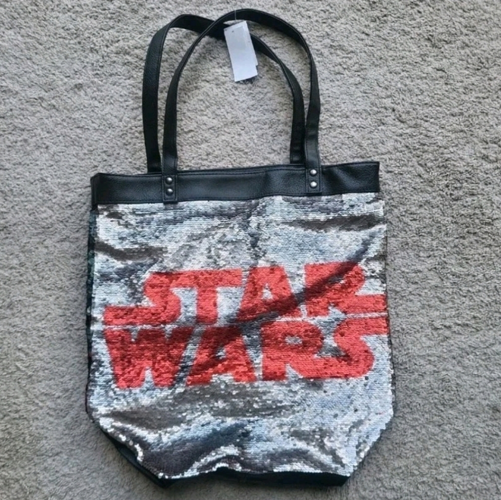 Star Wars Tote Bag Reversible Mermaid Sequin Lined Disney Parks Collectible NWT